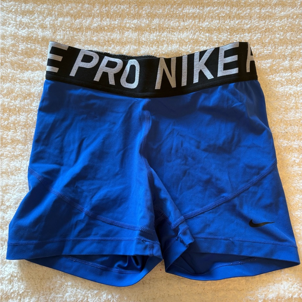 Nike Blue Performance Shorts with Black Waistband